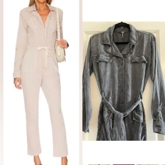 Womens YFB from Revolve utility jumpsuit in black wash - Picture 1 of 9
